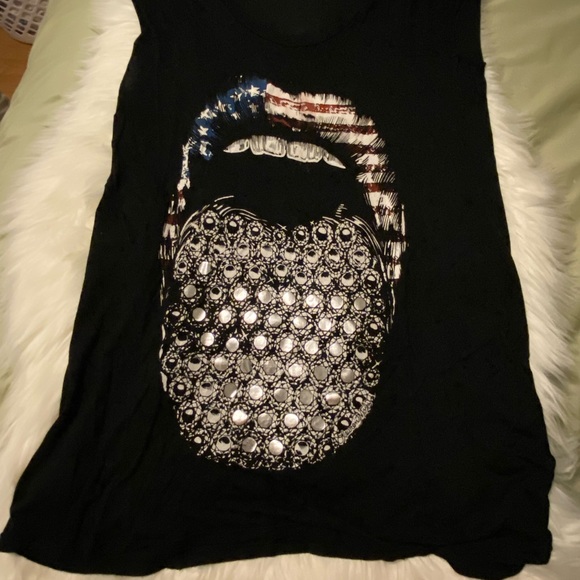 BLACK Lauren Moshi muscle tee | Size Large| Like New | BLACK - Picture 3 of 10
